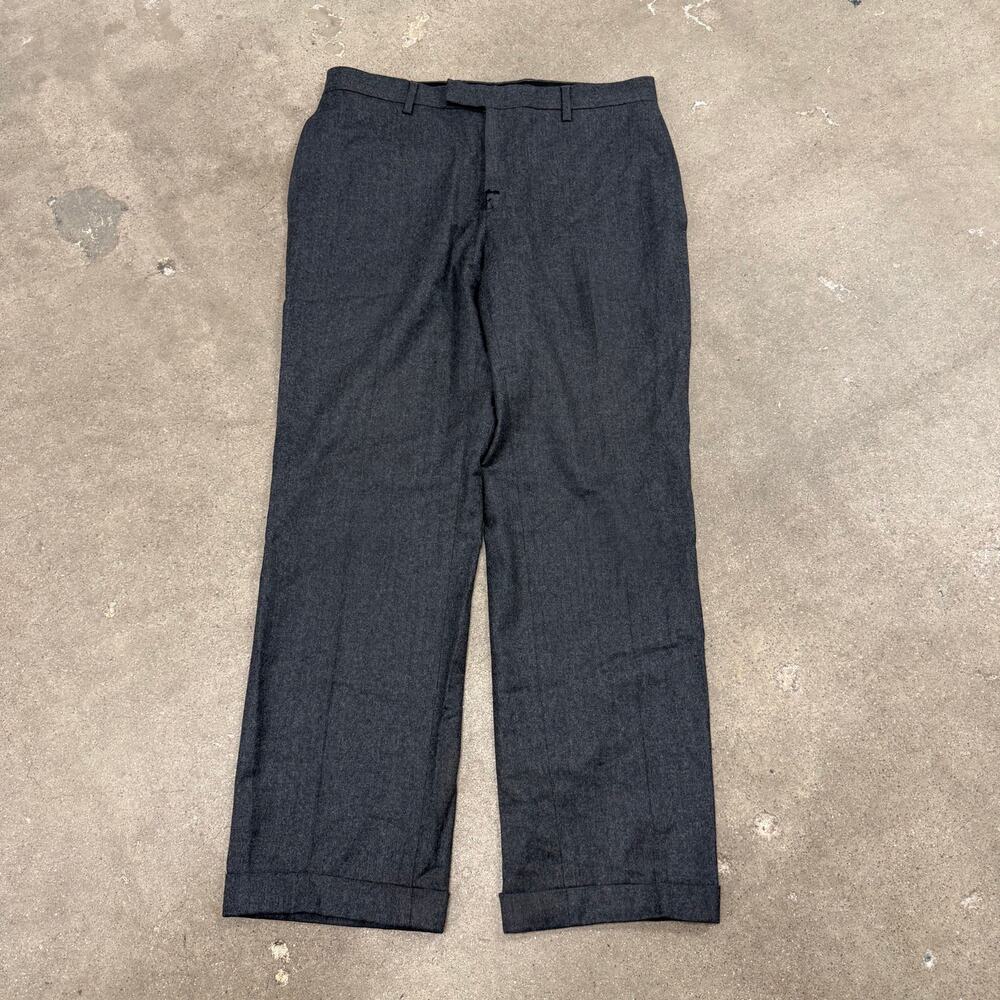 Burberry Wool Relaxed Straight Leg Dress Slacks Grey Pants 34x29(Tag 32)